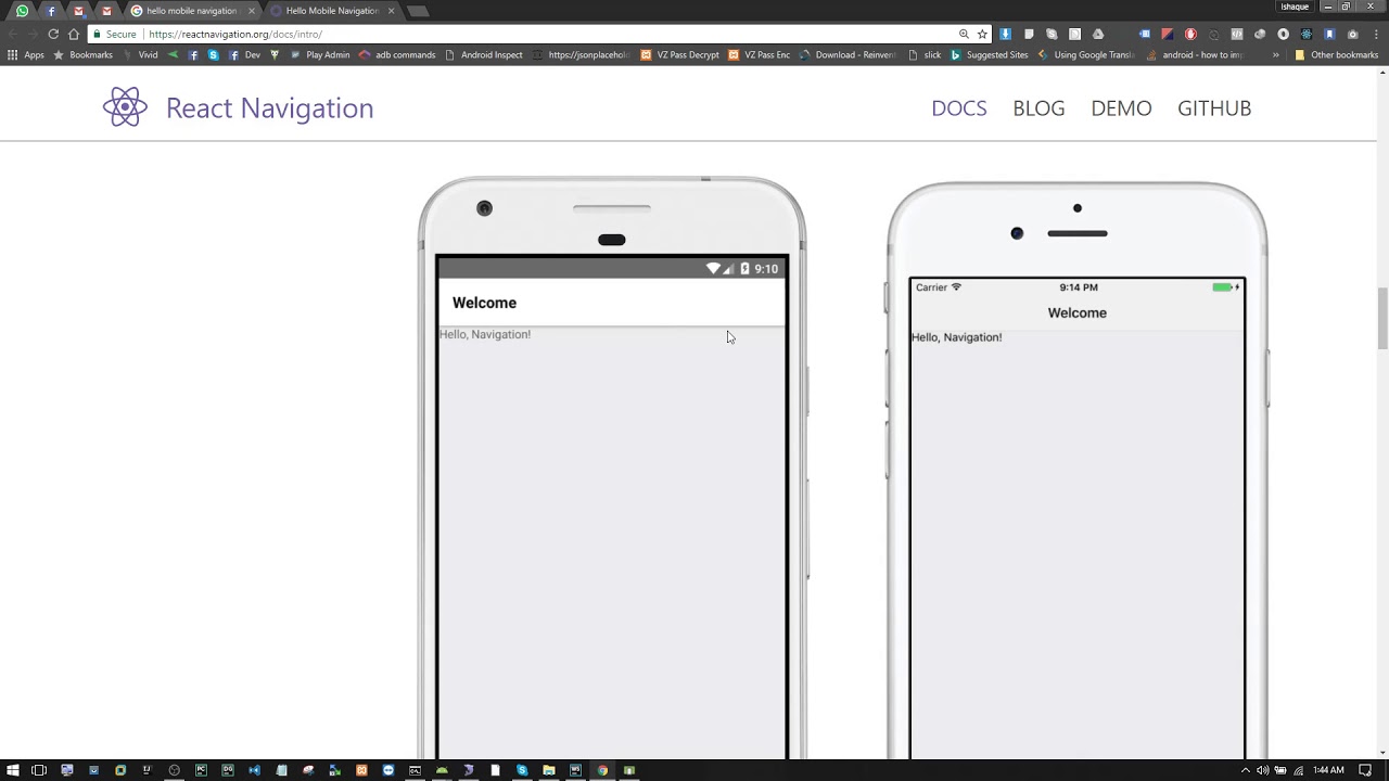 React Native Navigation - 10 Sept 2017 - YouTube