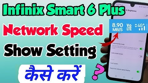 Infinix Smart 6 Plus me Net Speed kaise show kare | infinix Smart 6 Plus Net Speed show setting