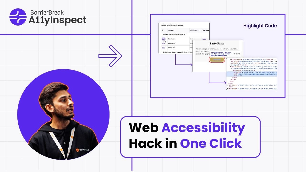1 Click Code Highlight in A11yInspect (How it Works) - YouTube