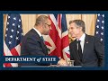 Secretary Antony J. Blinken and UK Foreign Secretary James Cleverly at a Joint Press Availability