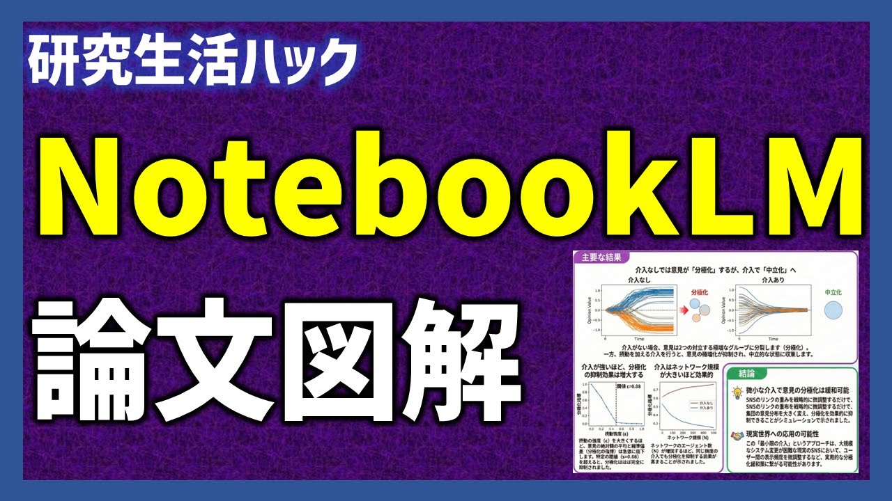 NotebookLMのインフォグラフィック機能で論文の内容を図解してメモ化！【研究生活ハック】