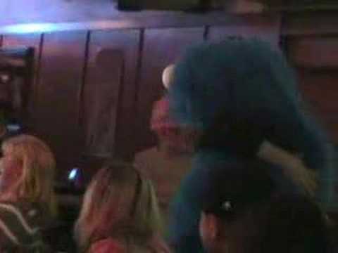 The Cookie Monster in Iowa City Giving Free Hugs
