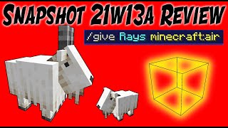 Goats and Light Item! 1.17 Minecraft Cave Update (21w13a Review)