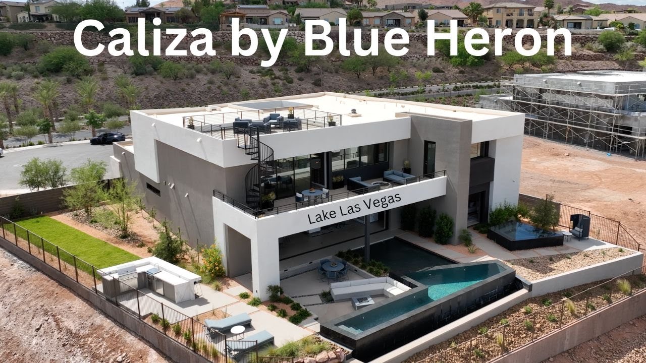 Caliza by Blue Heron на озере Лас-Вегас | Новые роскошные дома на продажу — вид на озеро + смотро...