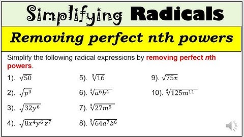 [Tagalog] Removing Perfect nth power #nthpower #radicals #simplifyingradicals #removingperfectroot
