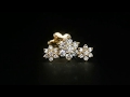 Maria Tash: Three Flower Garland Diamond Threaded Stud Earring