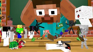 Monster School : TINY VILLAIN APOCALYPSE - Minecraft Animation