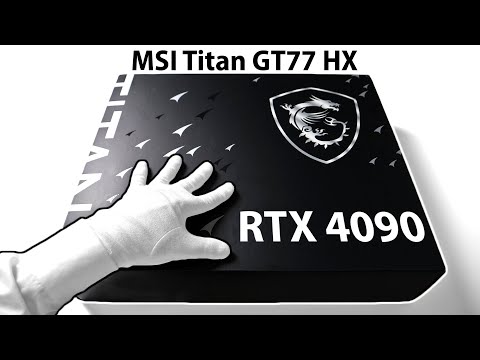 A Crazy RTX 4090 Gaming Laptop... $5300 MSI Titan GT77 Unboxing + Gameplay