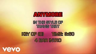 Video thumbnail of "Travis Tritt - Anymore (Karaoke)"