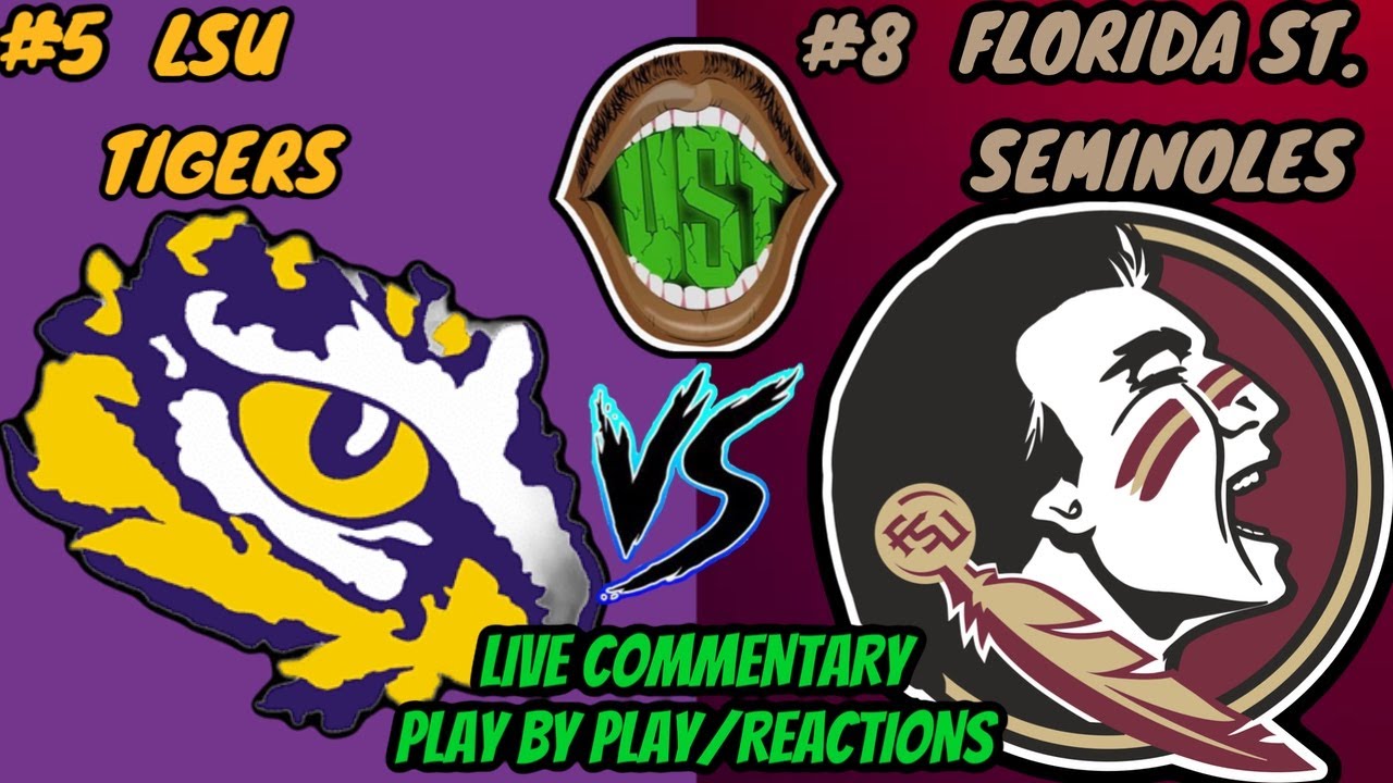 #5 LSU TIGERS VS #8 FLORIDA ST. SEMINOLES LIVE COLLEGE FOOTBALL PLAY BY ...