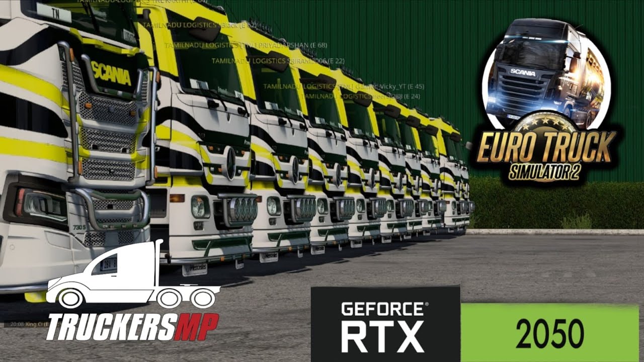 ets 2 truckersmp fun ride with friends in base map with heavy traffic ...