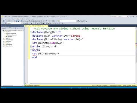 How to Reverse String in sql