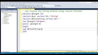 How to Reverse String in sql