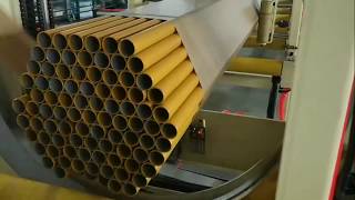 Steel tube bundle stacking and strapping line