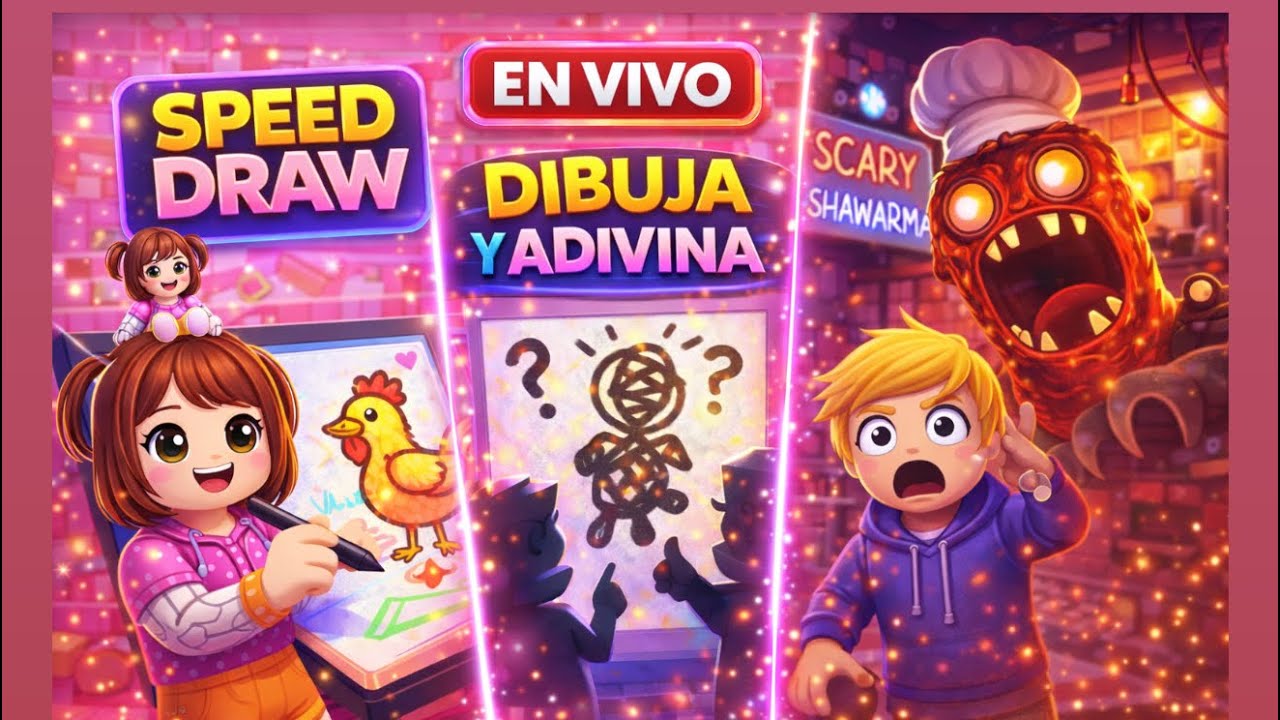 DIBUJAMOS💜 SCARY SHAWARMA💜 DIBUJA Y ADIVINA 💜 JUGAMOS ROBLOX🗣️