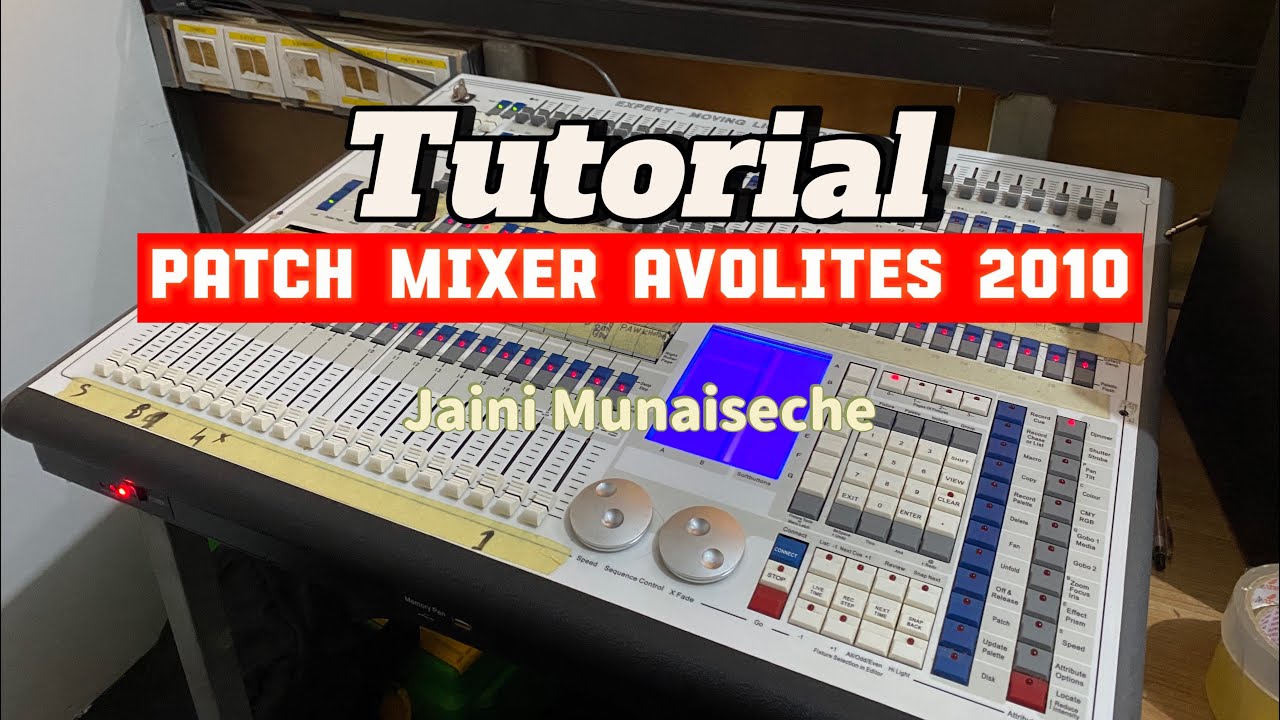 Cara patch lampu par dan beam di mixer avolites 2010