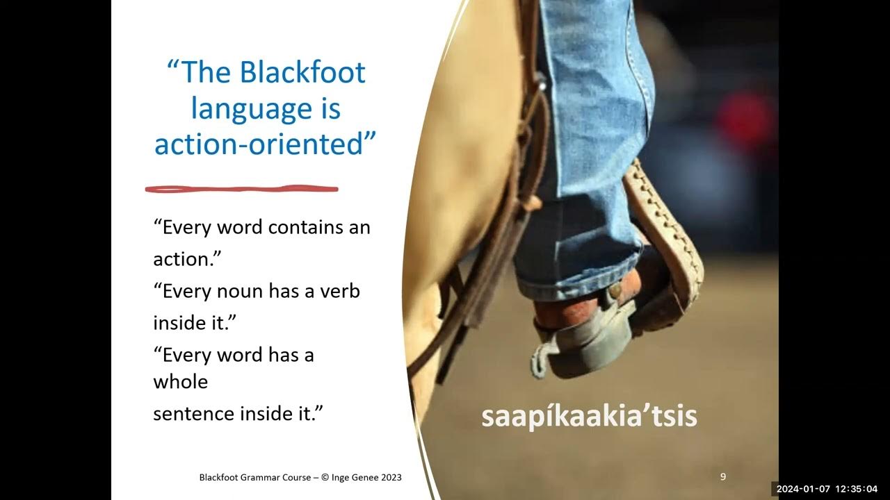 Blackfoot Grammar VideoLesson2 A first look at the Blackfoot language YouTube