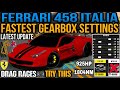 FERRARI 458 ITALIA 925HP FASTEST GEARBOX SETTINGS FOR V12 ENGINE IN CAR PARKING MULTIPLAYER