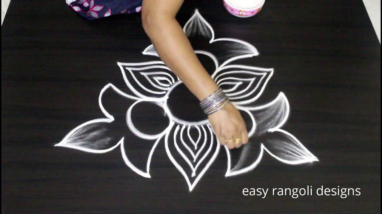 Freehand Kolam designs | How to draw rangoli without dots | Latest ...