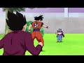 Arale from dr slump beats up vegeta