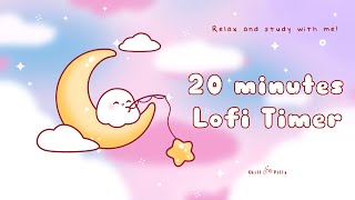 20 minutes - Relax & study with me Lofi | Boo on moon #timer #20minutetimer #lofi #relaxing #calm