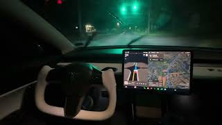 Tesla taking me home. Full self driving. Video is sped up 2x to make it shorter to view.