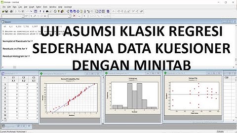 Uji Asumsi Klasik Regresi Sederhana Data Kuesioner dengan Minitab 16