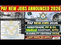 PAF New Jobs 2026 | Aero Trade, PF&DI, MTD, IT, Security, Medical | Apply Now | PAF jobs announced