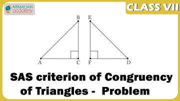 SAS criterion - Congruency of Triangles -  Problem - Geometry - Maths - NCERT