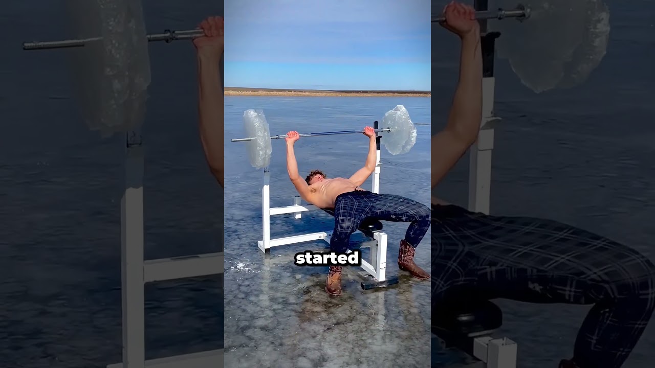 He Turned a Frozen Lake Into a Gym (@notcountrycountryboy on TT)