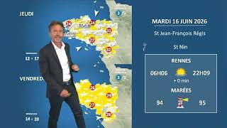 Bulletin météo pour le mardi 16 juin 2026