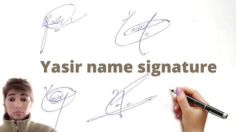 Yasir name signature in English