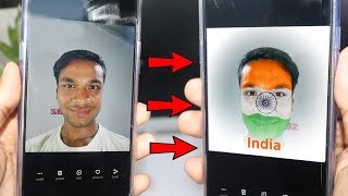 How To Make Indian Flag On Face Just One Minutes || Independence Day Special || Tech i3 screenshot 5