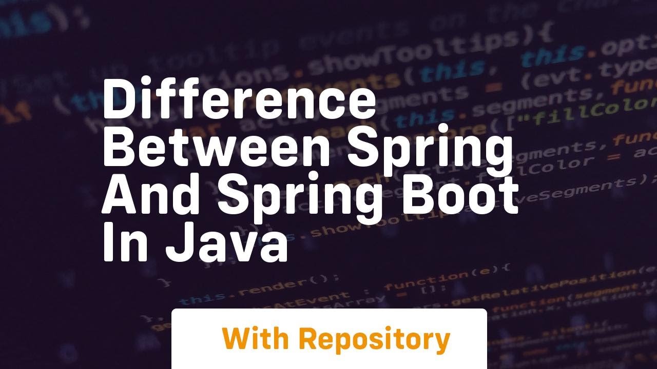 difference between spring and spring boot in java - YouTube