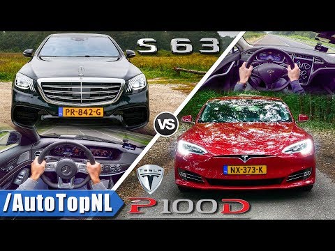 Tesla Model S P100d Vs Mercedes AMG S63 | 0-250km/h ACCELERATION TOP SPEED & POV By AutoTopNL