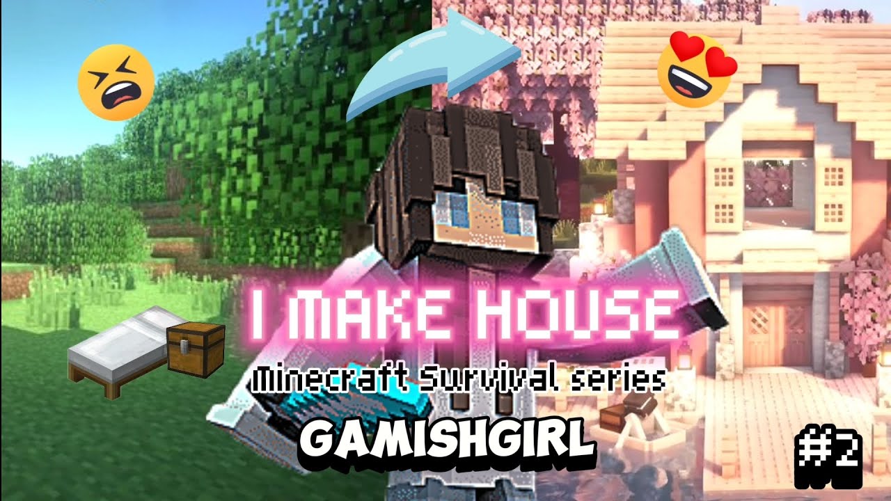 I BUILD HOUSE 🏠 💓🫶🏻 minecraft survival series in hindi [ep2] # ...