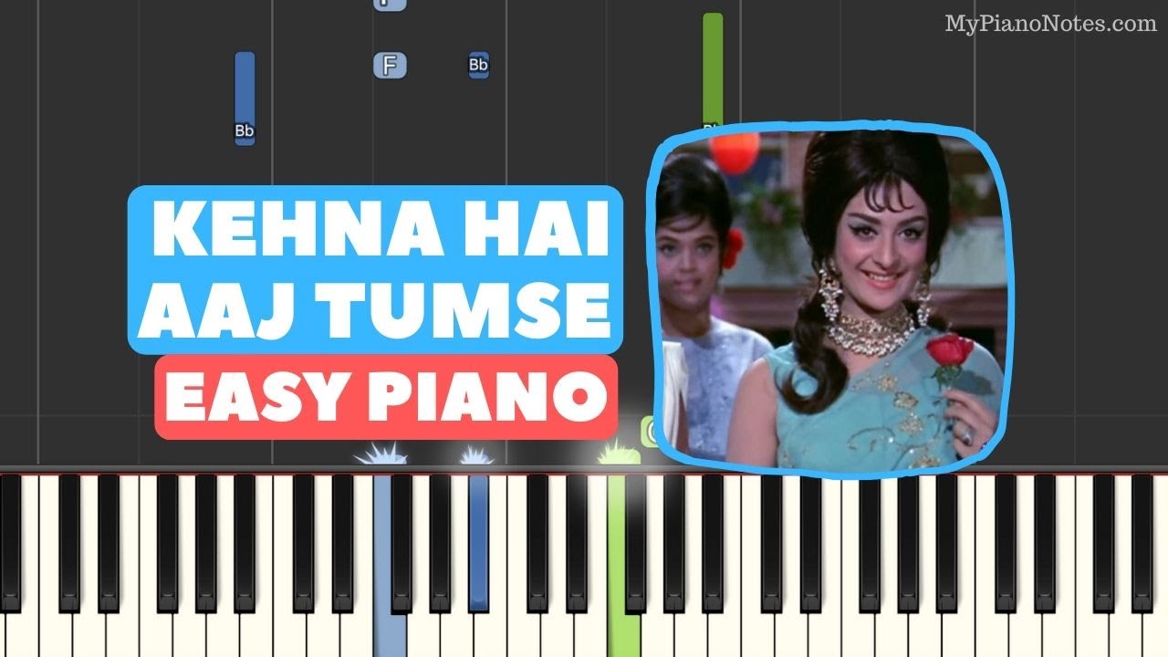 Kehna Hai Aaj Tumse Padosan   Piano Tutorial with Chords  1968 Old Hindi Song