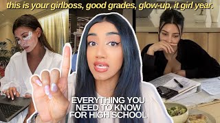 how to CONQUER high school | back to school prep: mindset advice, confidence, study tips & glow up