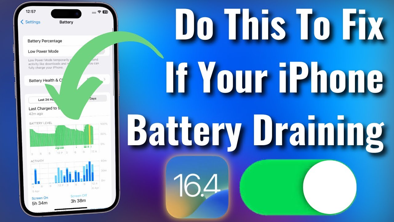 How To FIX iOS 16.4 Battery Draining Fast on iPhone & iPad - YouTube