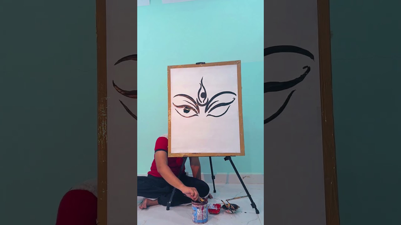 happy Navratri maa special painting 😍🥰 बिना देखें 😶‍🌫️ #trending #art #matarani #mata