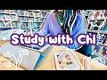 Study with me: three Pomodoro sessions with two breaks, nature sounds + soft music