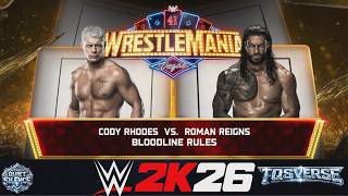 CODY RHODES - BULLET CLUB VS ROMAN REIGNS - BLOODLINE. BLOODLINE RULES. WWE 2K26. TQSVERSE