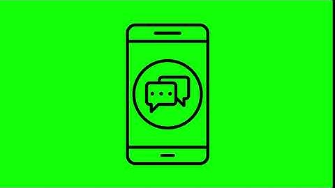 Animated Conversation Icon on Green Screen With Pop-up Sound