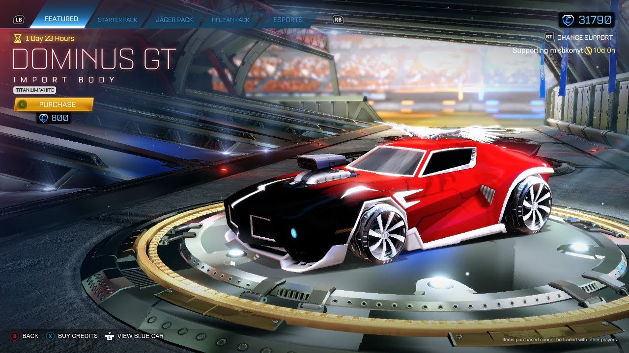 ROCKET LEAGUE ITEM SHOP - Titanium White Dominus GT Import Car - 06.02.21.