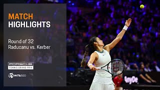 Porsche Tennis Grand Prix | 04\/17\/2024 | Match Highlights | Raducanu vs. Kerber