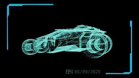 Holographic Batmobile Animated | Blender