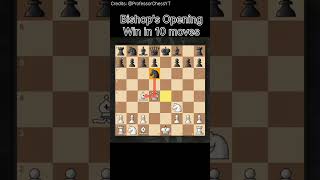Toxic Chess Opening! Secret Trap in Bishop's Opening Win in 10 moves#chesstraps#chessopenings