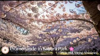 Promenade in Sakura Park 🌸 Peaceful Spring Ambience (3 Hours)