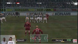 Pro Evolution Soccer 2 PES 2: JUVENTUS vs LIVERPOOL - Del Piero, Trezeguet vs Owen, Gerrard- Legends