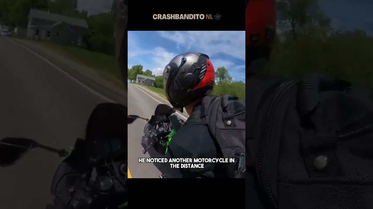 Motorcyclist Films His Own Crash With Car 